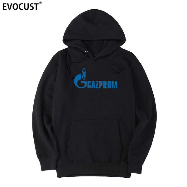 gazprom m / f, seven sisters, combed cotton oversized hoodie, Black