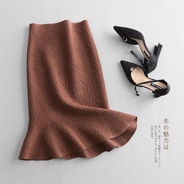 skirts fashion autumn and winter skirt female explosion models knit fishtail solid color slim bag hip elastic, Black
skirts fashion autumn and winter skirt female explosion models knit fishtail solid color slim bag hip elastic, Black