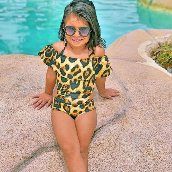 infant baby girl leopard swimsuit ruffled off shoulder fashion bikini beach wear summer kid one piece, Black 
infant baby girl leopard swimsuit ruffled off shoulder fashion bikini beach wear summer kid one piece, Black