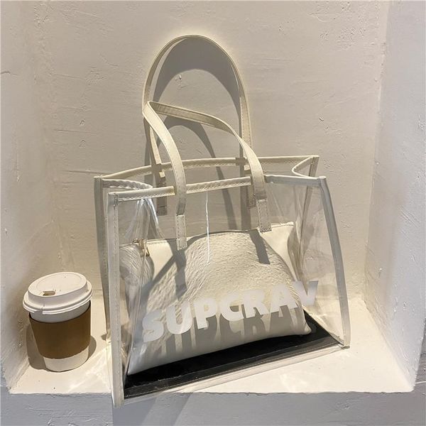 evening bags transparent fashion women's bag large capacity handbag pvc and simple shoulder tote for girl
evening bags transparent fashion women's bag large capacity handbag pvc and simple shoulder tote for girl