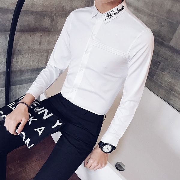 Preto/branco Roupas New Masculinas Tamanho e Camisas Casuais Manga Longa Simples Primavera Novo Magro Ajuste Streetwear/clube/bail AYJP, Black;brown
Preto/branco Roupas New Masculinas Tamanho e Camisas Casuais Manga Longa Simples Primavera Novo Magro Ajuste Streetwear/clube/bail AYJP, Black;brown