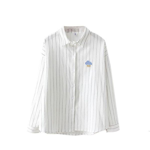 polyester 2021 women blouses office ladies embroidery shirt striped blouses female blusas plus size drop shipping, White
polyester 2021 women blouses office ladies embroidery shirt striped blouses female blusas plus size drop shipping, White