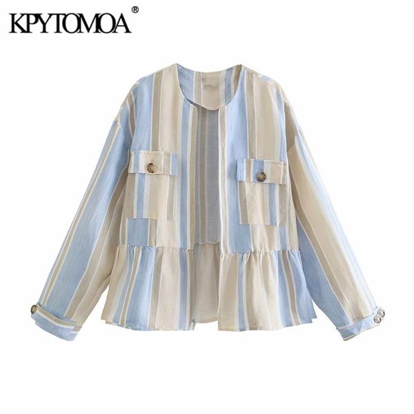 women's jackets kpytomoa women 2021 fashion striped linen open jacket coat vintage long sleeve patch pockets female outerwear chic, Black;brown
women's jackets kpytomoa women 2021 fashion striped linen open jacket coat vintage long sleeve patch pockets female outerwear chic, Black;brown