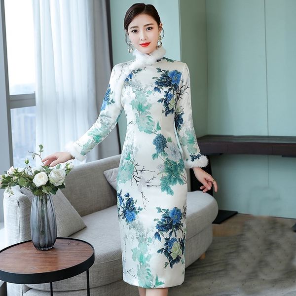 qipao traditional chinese oriental dress women cheongsam long modern chinese dress qi pao thick female winter asian dress 11444, Red
qipao traditional chinese oriental dress women cheongsam long modern chinese dress qi pao thick female winter asian dress 11444, Red