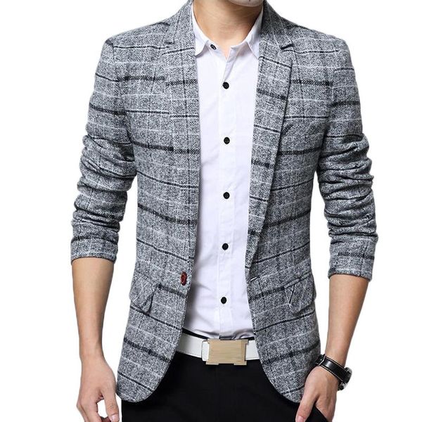 men's suits & blazers blazer men slim fit jacket brand clothes mens formal spring autumn coat casaco masculino male casual plaid jacket, White;black
men's suits & blazers blazer men slim fit jacket brand clothes mens formal spring autumn coat casaco masculino male casual plaid jacket, White;black
