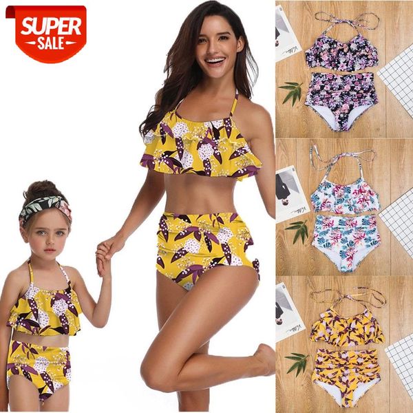 2019 new summer family matching mother daughter women kid girl bikini sets ruffles floral printed swimwear bandage swimsuit #q589, White;black
2019 new summer family matching mother daughter women kid girl bikini sets ruffles floral printed swimwear bandage swimsuit #q589, White;black
