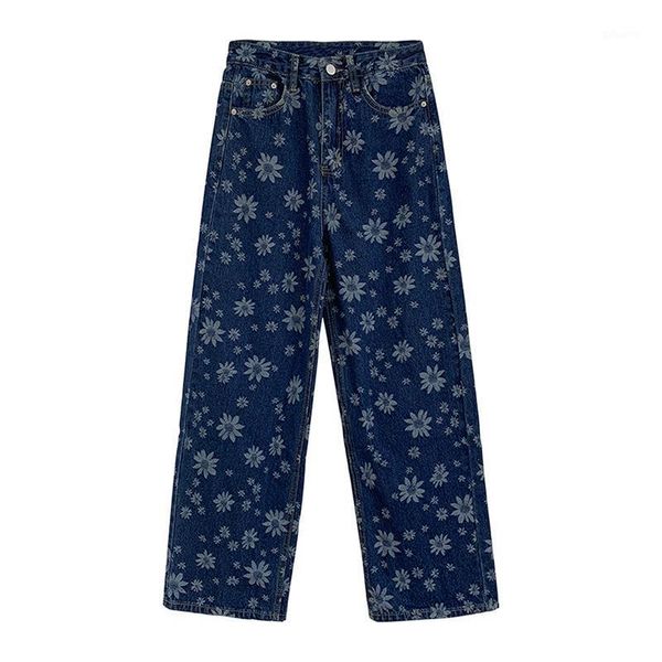 spring hip hop women jeans casual flower denim pants female straight loose sweet cool high street 2021 women's, Blue
spring hip hop women jeans casual flower denim pants female straight loose sweet cool high street 2021 women's, Blue