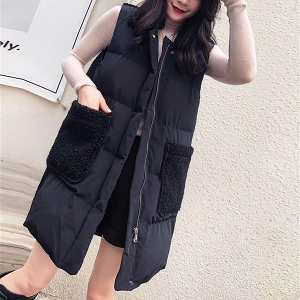 women's vests nowsaa korean japan black vest women plush stitching warm waistcoat coats parkas lamb fur collar spring autumn winter, Black;white
women's vests nowsaa korean japan black vest women plush stitching warm waistcoat coats parkas lamb fur collar spring autumn winter, Black;white