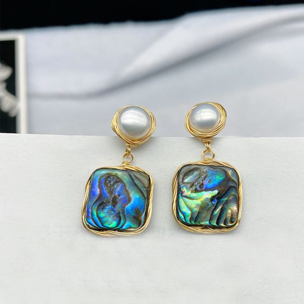 braided and wound abalone shell earrings temperament versatile color shell 925 silver ear ornaments magic silver needle, Golden
braided and wound abalone shell earrings temperament versatile color shell 925 silver ear ornaments magic silver needle, Golden