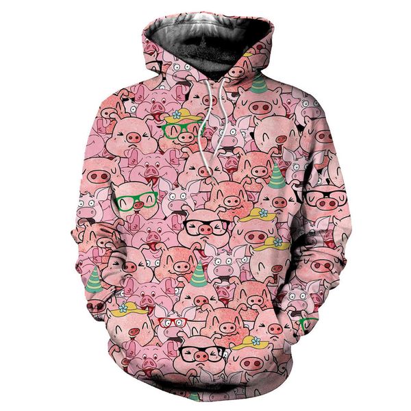 men funny pig & dog prints hoodies fashion 3d print spring long sleeve hoodies male's colorful hoodies 211106, Black
men funny pig & dog prints hoodies fashion 3d print spring long sleeve hoodies male's colorful hoodies 211106, Black