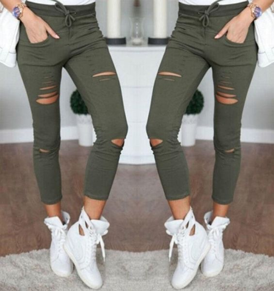 women's pants & capris ladies women fashion faded ripped high waist drawstring solid holes denim skinny slim fit stretch pencil pant, Black;white
women's pants & capris ladies women fashion faded ripped high waist drawstring solid holes denim skinny slim fit stretch pencil pant, Black;white
