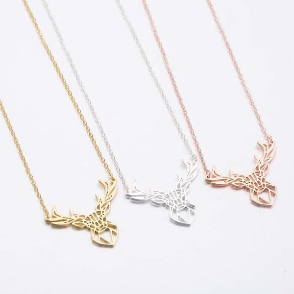 pendant necklaces hip hop charm geometric animal deer necklace for women men origami elk jewelry on the neck stainless steel simplee gifts, Silver
pendant necklaces hip hop charm geometric animal deer necklace for women men origami elk jewelry on the neck stainless steel simplee gifts, Silver