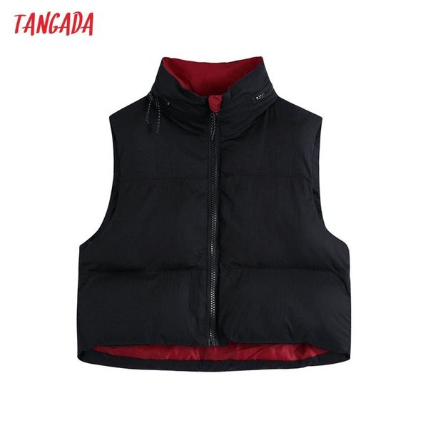 women's vests tangada women sleeveless black waistcoat parkas thick 2021 zipper pockets female warm elegant outwear ce270, Black;white
women's vests tangada women sleeveless black waistcoat parkas thick 2021 zipper pockets female warm elegant outwear ce270, Black;white