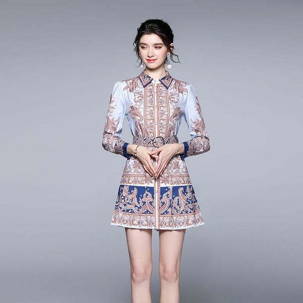 casual dresses paisley printed runway mini dress women 2021 autumn retro lantern sleeve office lapel slim button shirt party frock, Black;gray
casual dresses paisley printed runway mini dress women 2021 autumn retro lantern sleeve office lapel slim button shirt party frock, Black;gray