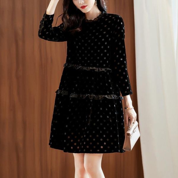 casual dresses golden velvet dress female autumn and winter 2021 high-grade loose large size early cover meat slime wave, Black;gray
casual dresses golden velvet dress female autumn and winter 2021 high-grade loose large size early cover meat slime wave, Black;gray