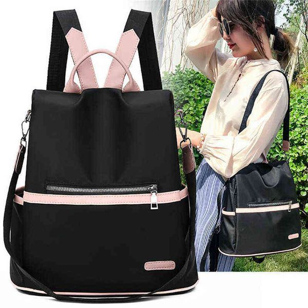 women's portable anti-theft travel backpack girls casual nylon lager capacity shoulder bag schoolbag 2021 y1105
women's portable anti-theft travel backpack girls casual nylon lager capacity shoulder bag schoolbag 2021 y1105