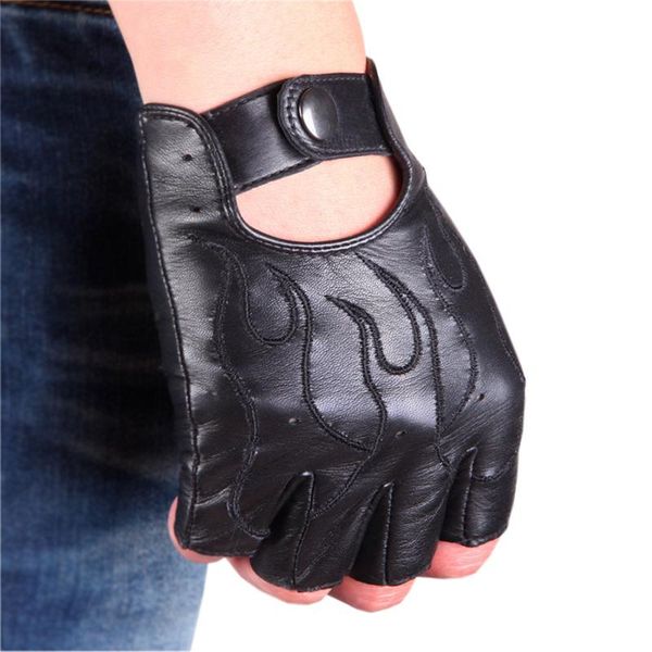 fingerless gloves leather half finger for men cool flame pattern embroidery driving non-slip breathable m047n-5, Blue;gray
fingerless gloves leather half finger for men cool flame pattern embroidery driving non-slip breathable m047n-5, Blue;gray