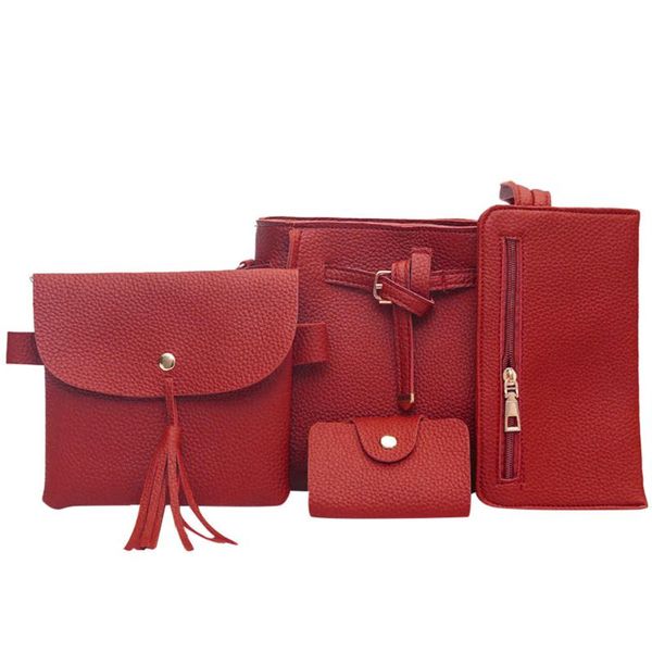 evening bags four-piece shoulder bag messenger wallet handbag pu leather ladies handbags women totes
evening bags four-piece shoulder bag messenger wallet handbag pu leather ladies handbags women totes