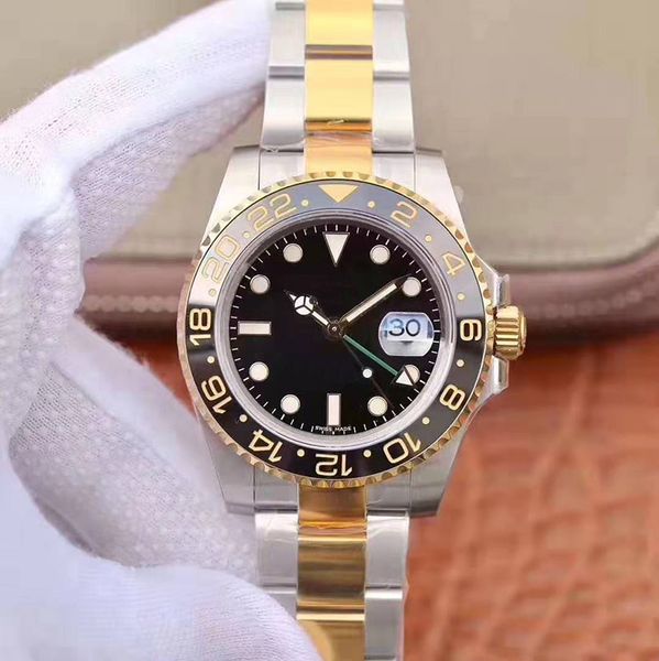 men's automatic mechanical watch 40mm stainless steel blue black ceramic waterproof sapphire montre de luxe, Slivery;brown
men's automatic mechanical watch 40mm stainless steel blue black ceramic waterproof sapphire montre de luxe, Slivery;brown