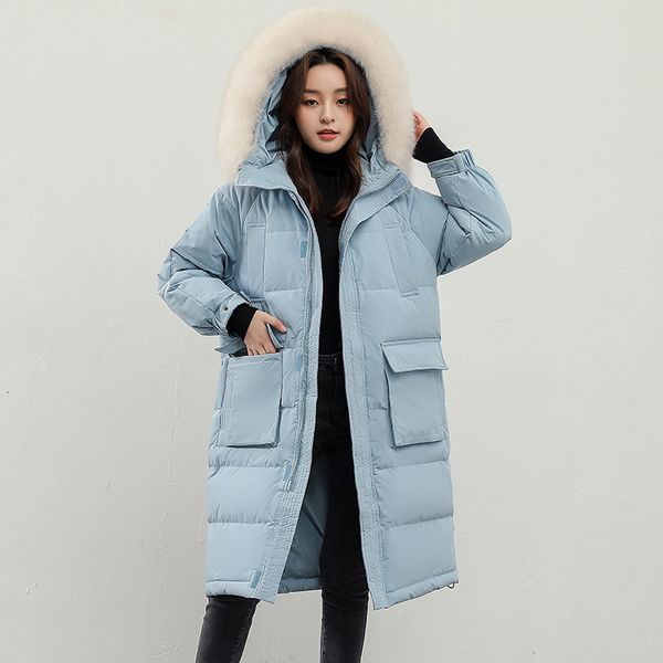 2021 new winter women thick warm loose big real fur hooded long coat 90% white duck down parkas streetwear snow outwear 5k30, Black
2021 new winter women thick warm loose big real fur hooded long coat 90% white duck down parkas streetwear snow outwear 5k30, Black