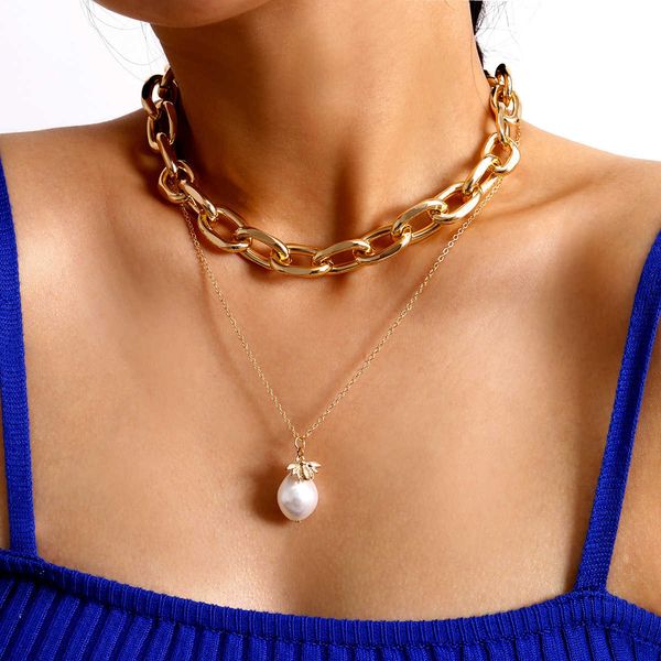 creative pearl multi-layer suit fashion exaggerated chain folding necklace, Silver
creative pearl multi-layer suit fashion exaggerated chain folding necklace, Silver