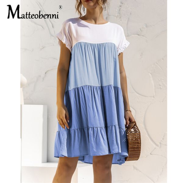 elegant summer ruffles short sleeve o-neck loose 2021 new women casual patchwork color fashion mini streetwear azi9, Black;gray
elegant summer ruffles short sleeve o-neck loose 2021 new women casual patchwork color fashion mini streetwear azi9, Black;gray