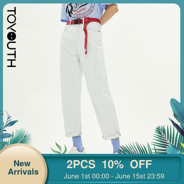 women's jeans toyouth women 2021 summer high waist contrast colored embroidered casual simple denim pants, Blue
women's jeans toyouth women 2021 summer high waist contrast colored embroidered casual simple denim pants, Blue