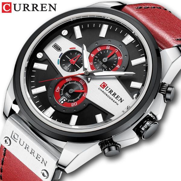 wristwatches curren man watches clock casual leather phase men watch sport waterproof quartz chronograph relogio masculino, Slivery;brown
wristwatches curren man watches clock casual leather phase men watch sport waterproof quartz chronograph relogio masculino, Slivery;brown