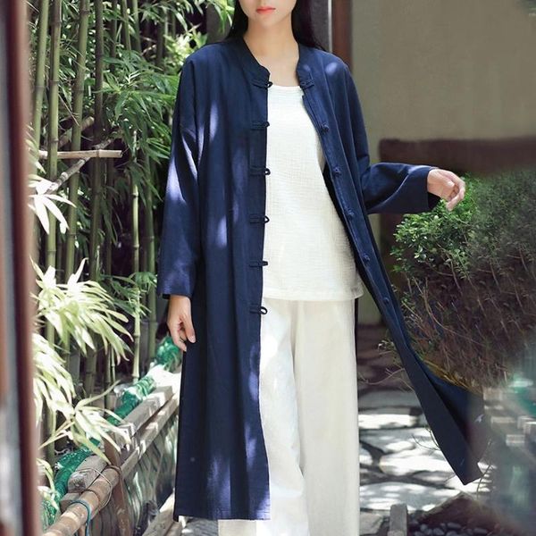 ethnic clothing women linen jacket long robe chinese traditional retro kungfu wushu tai chi uniform teaism wear casual outfits gown hanfu, Red
ethnic clothing women linen jacket long robe chinese traditional retro kungfu wushu tai chi uniform teaism wear casual outfits gown hanfu, Red