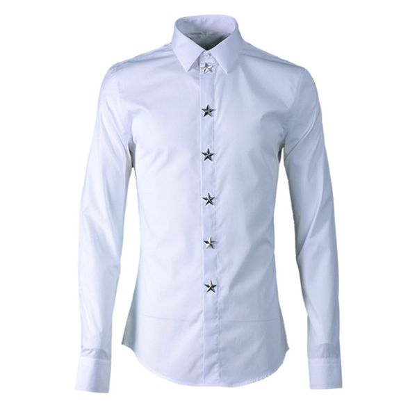 2021 new classic metal-five-star decoration brand mens long-sleeved white men shirt quality high end solid shirts male chemise iege
2021 new classic metal-five-star decoration brand mens long-sleeved white men shirt quality high end solid shirts male chemise iege