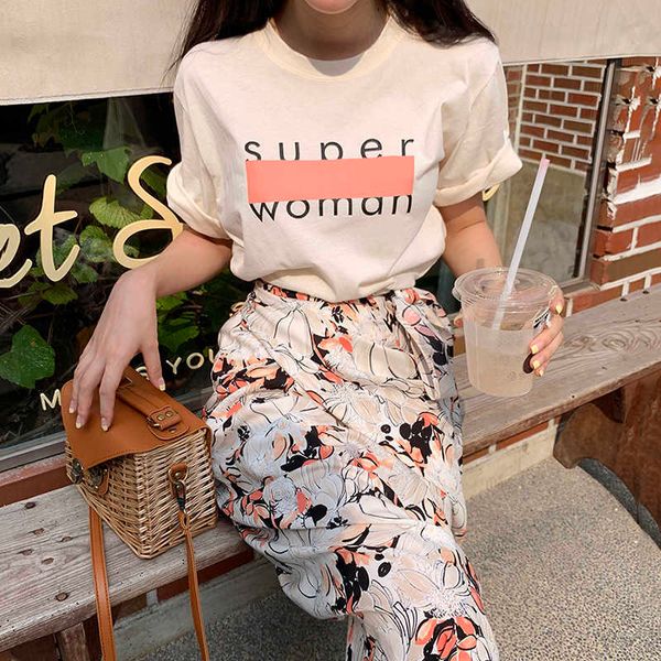 summer chic loose casual o neck short sleeve letter print tshirts women high waist twisted split flower skirt fashion retro sets 210610, White
summer chic loose casual o neck short sleeve letter print tshirts women high waist twisted split flower skirt fashion retro sets 210610, White