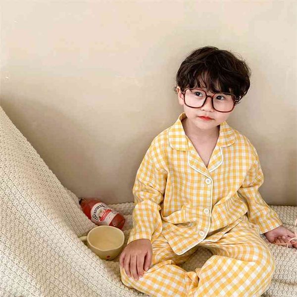 milancel autumn kids pajamas plaid home service suit long sleeve sleepwear 210915, Blue;red
milancel autumn kids pajamas plaid home service suit long sleeve sleepwear 210915, Blue;red