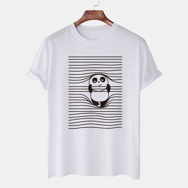 fashion casual loose short sleeve round neck panda print t-shirt men's, White;black
fashion casual loose short sleeve round neck panda print t-shirt men's, White;black