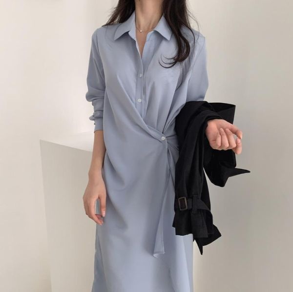casual dresses elegant blue long shirt dress women office lady sleeve vintage waist button up turn-down collar black 2021 summer, Black;gray
casual dresses elegant blue long shirt dress women office lady sleeve vintage waist button up turn-down collar black 2021 summer, Black;gray