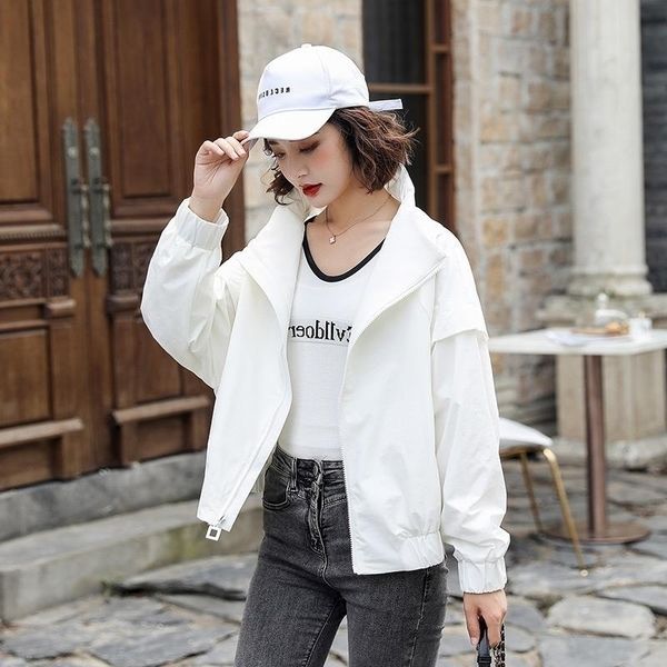 spring and autumn coat female 2021 new versatile small short thin baseball suit fashion stand collar casual top, Black
spring and autumn coat female 2021 new versatile small short thin baseball suit fashion stand collar casual top, Black