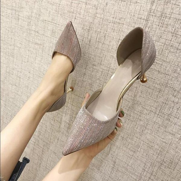 dress shoes high heels women woman 2021 spring high-heeled wild thin heel pointed shallow hollow sandals d32, Black
dress shoes high heels women woman 2021 spring high-heeled wild thin heel pointed shallow hollow sandals d32, Black