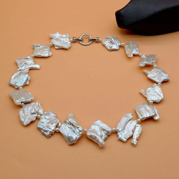 chains pearl necklace, real natural baroque pearl, special shape, white, strong light, ladies anniversary gift, Silver
chains pearl necklace, real natural baroque pearl, special shape, white, strong light, ladies anniversary gift, Silver