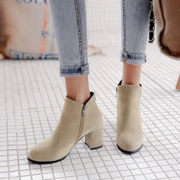boots plus size - women shoes ankle for ladies korean version joker contracted, Black
boots plus size - women shoes ankle for ladies korean version joker contracted, Black
