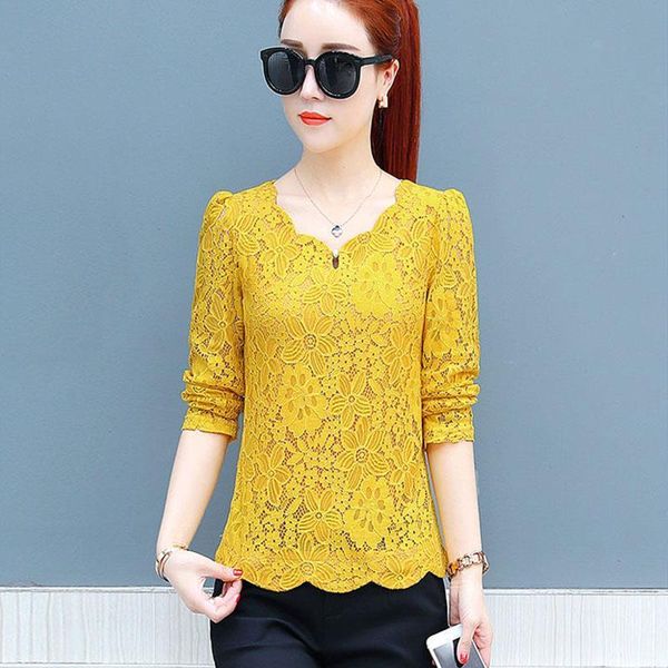 blusas feminina korean spring autumn women vestidos sweet loose long sleeve yellow lace shirts female df2247, White
blusas feminina korean spring autumn women vestidos sweet loose long sleeve yellow lace shirts female df2247, White