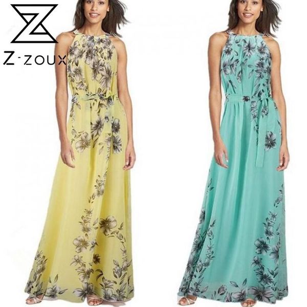 women dress sleeveless off shoulder chiffon print pink yellow green plus size long summer es fashion 210524, Black;gray
women dress sleeveless off shoulder chiffon print pink yellow green plus size long summer es fashion 210524, Black;gray