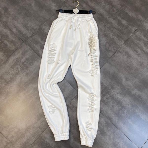 women's jeans zcsmll autumn elastic waist pearl chain decoration personality hole street close thin casual women black pants 2021 tide, Blue
women's jeans zcsmll autumn elastic waist pearl chain decoration personality hole street close thin casual women black pants 2021 tide, Blue
