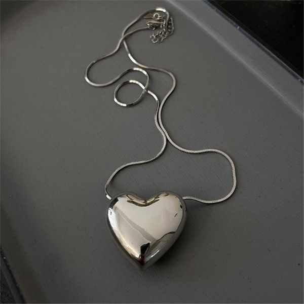 pendant necklaces 316l stainless steel simple temperament peach heart snake bone necklace love wedding no fade, Silver
pendant necklaces 316l stainless steel simple temperament peach heart snake bone necklace love wedding no fade, Silver