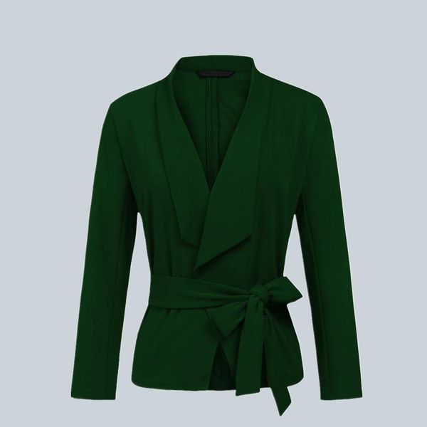 women's suits & blazers 2021 spring womens fashion casual long sleeve belt small suit feminino office wear, White;black
women's suits & blazers 2021 spring womens fashion casual long sleeve belt small suit feminino office wear, White;black
