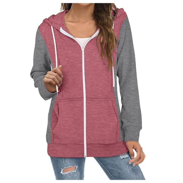 women's jackets retro stitching women jacket female autumn winter zipper long sleeve pocket coat hooded sweatshirts sports outerwear, Black;brown
women's jackets retro stitching women jacket female autumn winter zipper long sleeve pocket coat hooded sweatshirts sports outerwear, Black;brown