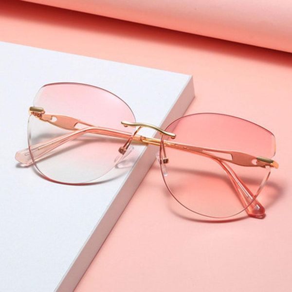 sunglasses 2021 fashion pink gradient women vintage rimless eyeglasses metal curved temple sun glasses female ua400 eyewear, White;black
sunglasses 2021 fashion pink gradient women vintage rimless eyeglasses metal curved temple sun glasses female ua400 eyewear, White;black