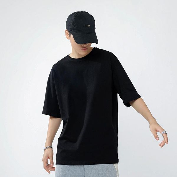men's t-shirts 2021 summer tide brand cotton t-shirt round neck loose short sleeve drop shoulder five-point blank shirt, White;black
men's t-shirts 2021 summer tide brand cotton t-shirt round neck loose short sleeve drop shoulder five-point blank shirt, White;black