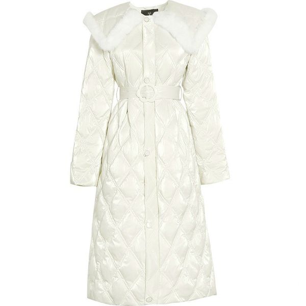 winter coat new women's clothes lapel waist slimming tie warm white duck down 2021 e2x8, Black
winter coat new women's clothes lapel waist slimming tie warm white duck down 2021 e2x8, Black