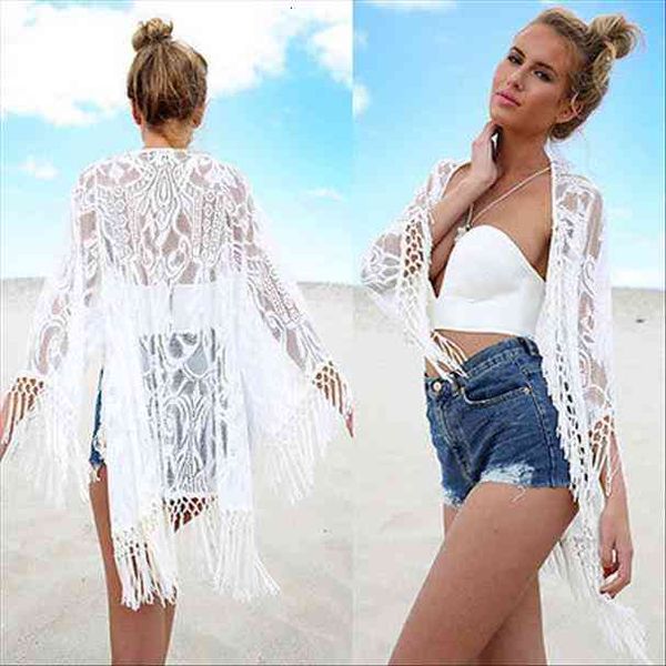 women lace tassel bikini cover up kaftan beach dress bathing vestidos saida de praia sukienka plazowa, White;black
women lace tassel bikini cover up kaftan beach dress bathing vestidos saida de praia sukienka plazowa, White;black