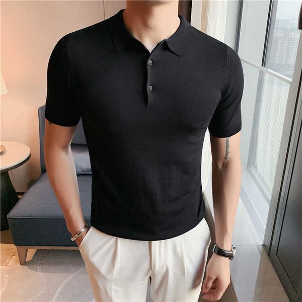 summer polo shirts men short sleeve knitting tee fashion business casual slim fit polo shirt men clothing 210527, White;black
summer polo shirts men short sleeve knitting tee fashion business casual slim fit polo shirt men clothing 210527, White;black