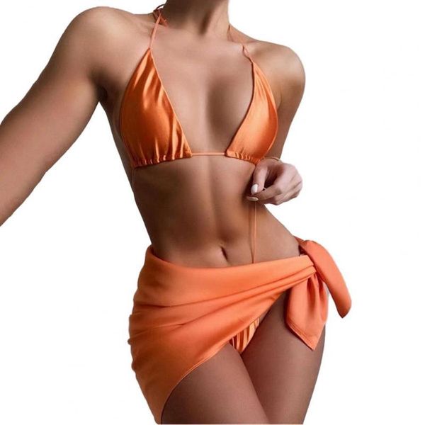 women's swimwear women swimsuit halter bra low rise g-strings cover up solid color 3 pcs/sets bikini for swimming, White;black
women's swimwear women swimsuit halter bra low rise g-strings cover up solid color 3 pcs/sets bikini for swimming, White;black